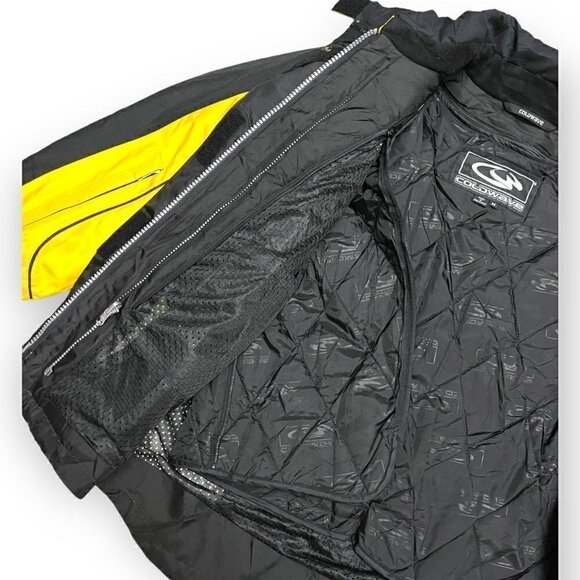 ColdWave VINTAGE 90s Retro Yellow Designer Ski Snow Parka Coat - Medium - Picture 4 of 4